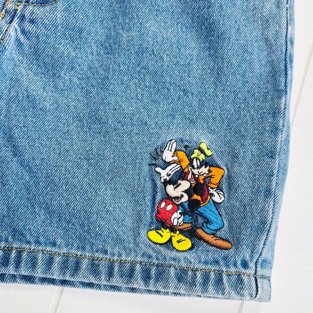 Vintage Mickey Mouse Disney Store Denim Jean Shorts, Size Kids 5/6 - Picture 4 of 11